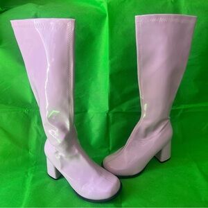 Pink gogo boots size 8